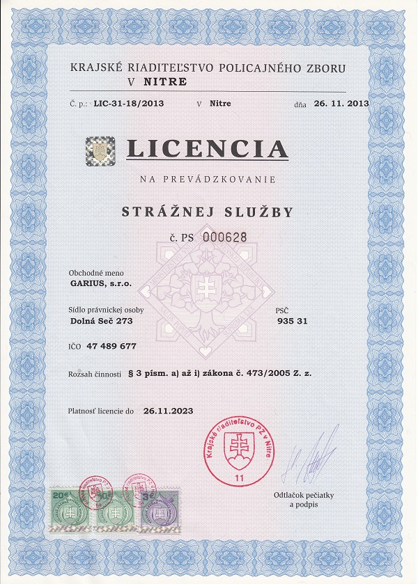 Licencia Garius